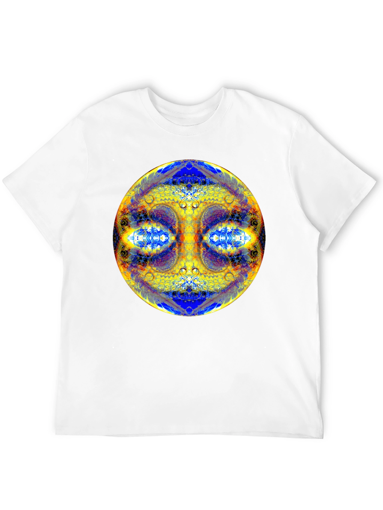 Psychedelic Mandala Graphic Tee - Black Cotton T-Shirt