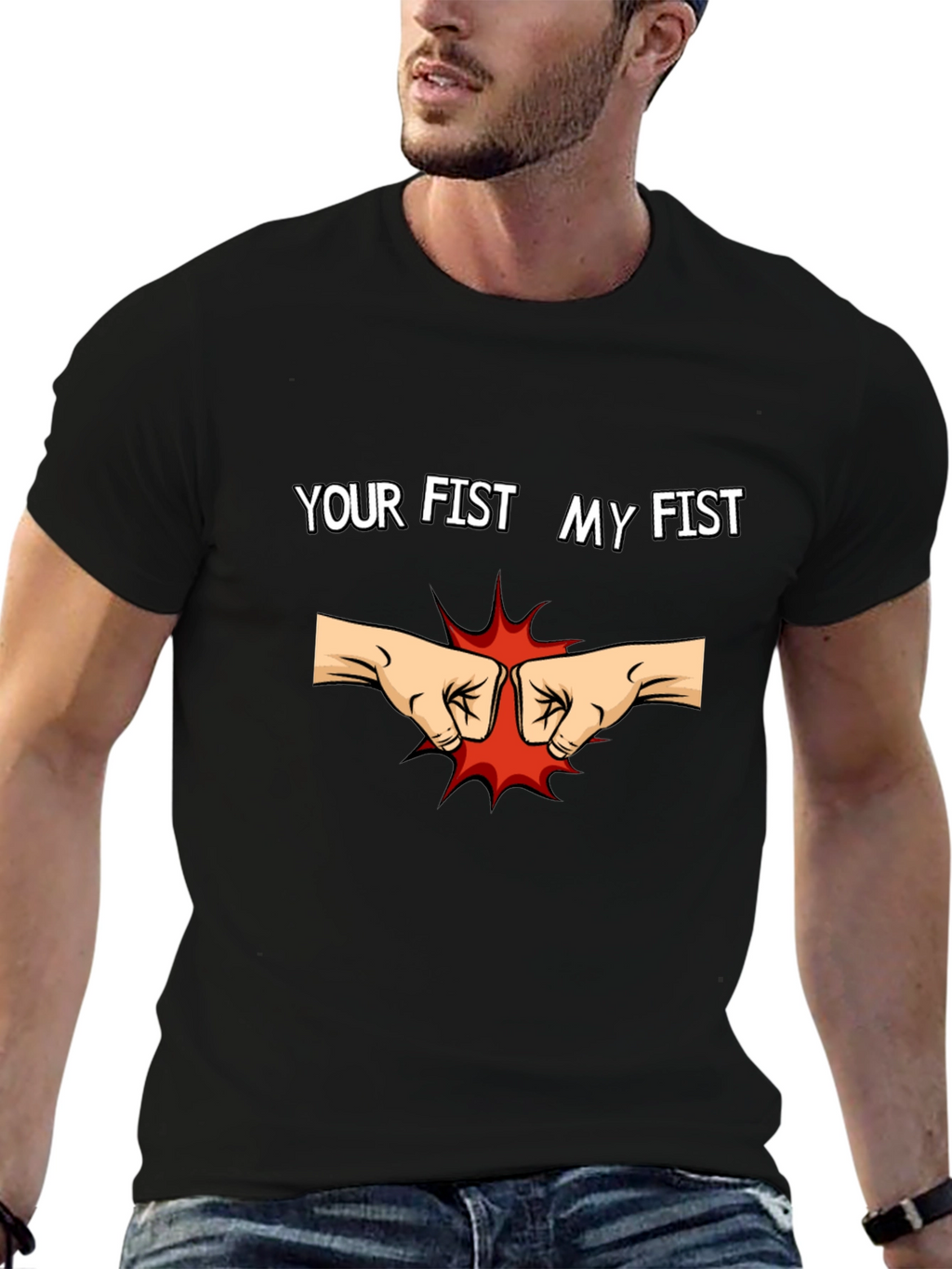 Your Fist My Fist Black T-Shirt