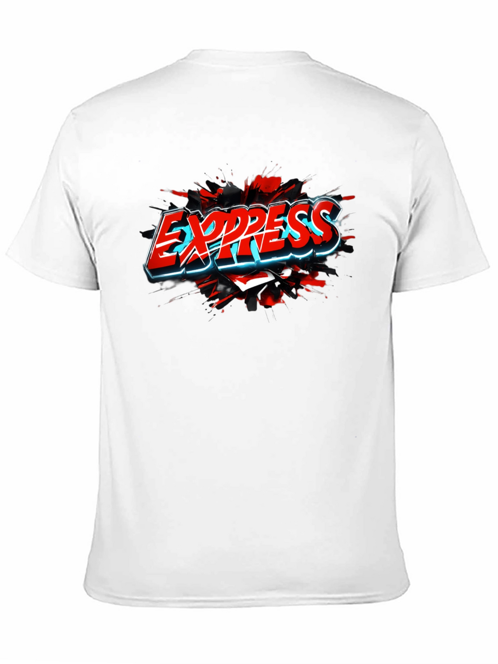 Express T-Shirt - Cool Graphic Print - Black