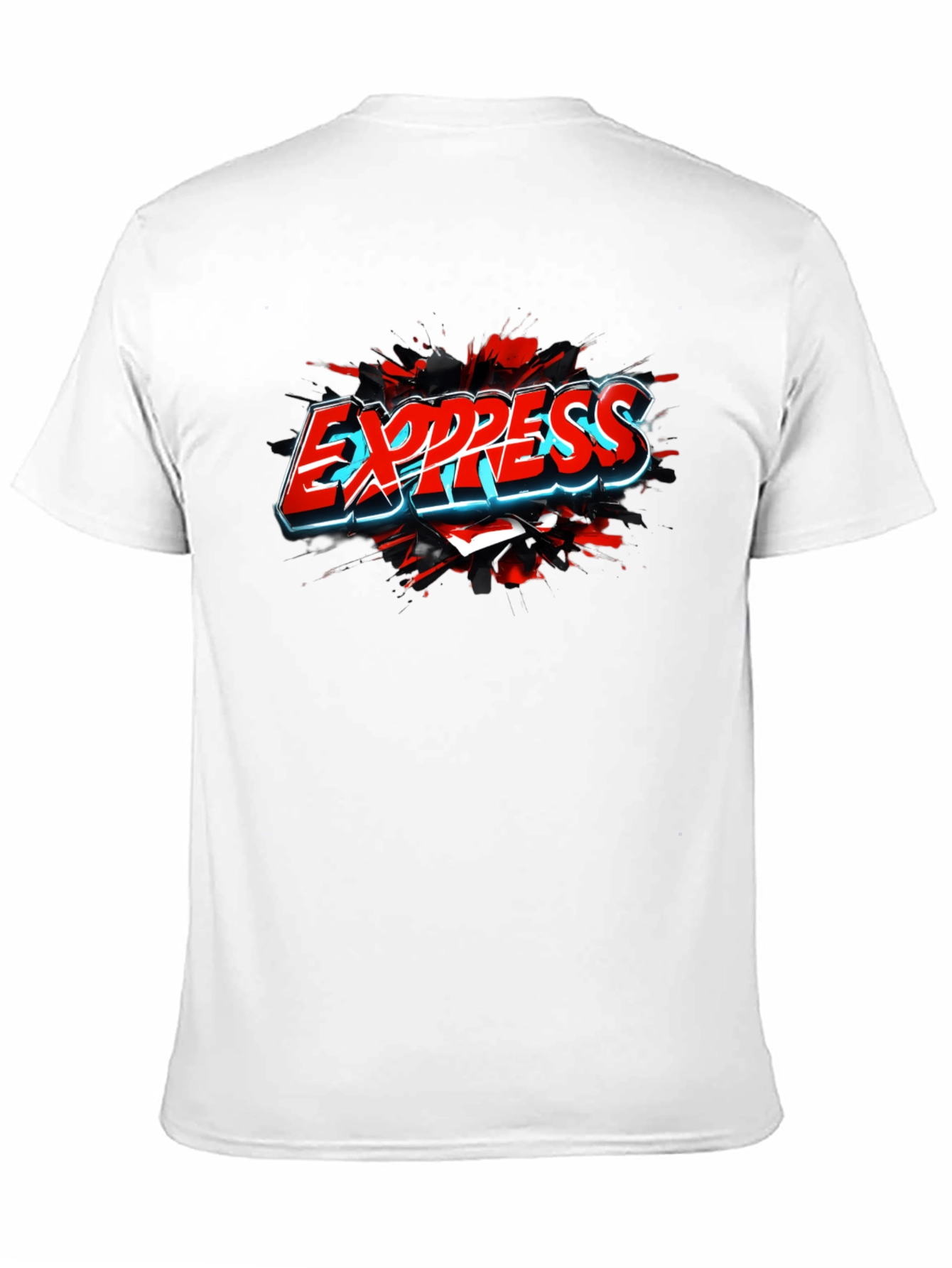 Express T-Shirt - Cool Graphic Print - Black
