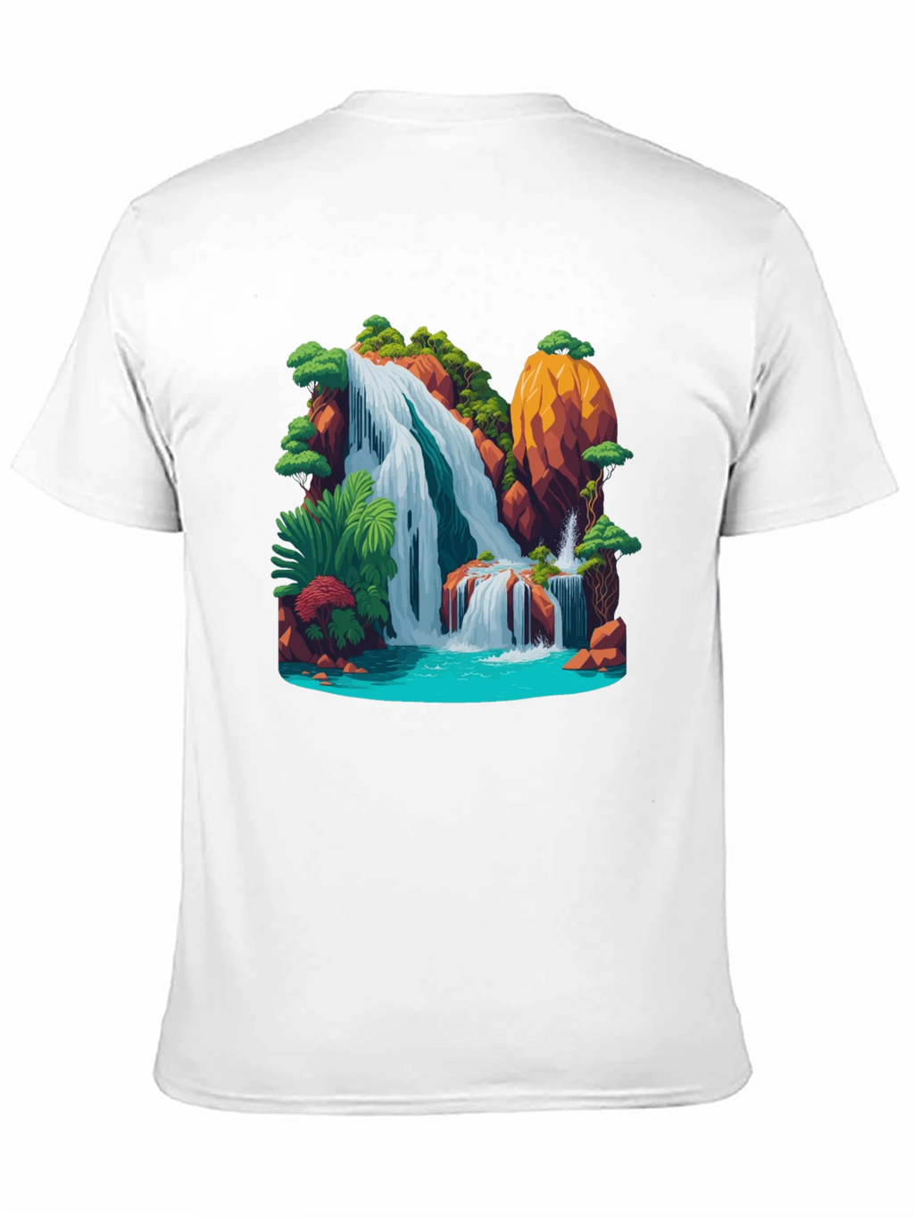 Waterfall Graphic Black T-Shirt
