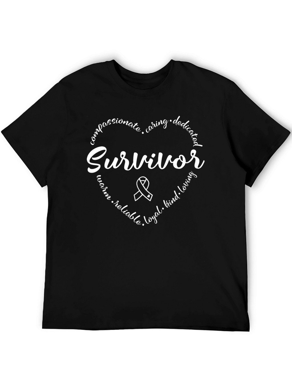 Survivor Heart Graphic Tee - Compassionate Caring Design