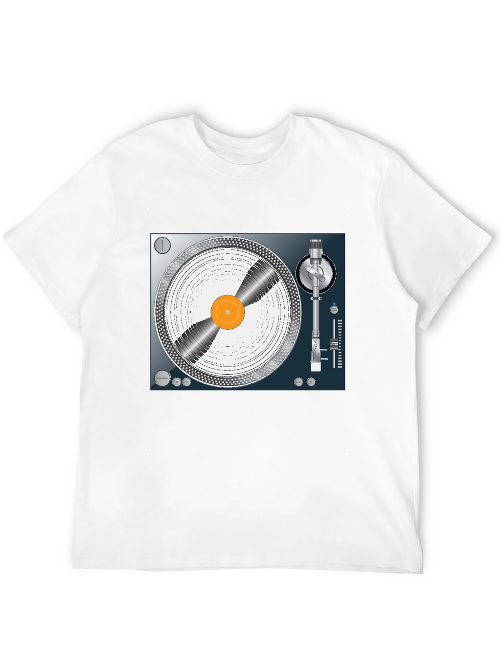 DJ Turntable Graphic Tee - Black Cotton T-Shirt