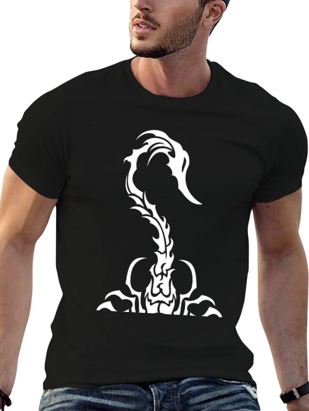 Scorpion Tail Graphic Tee - Black