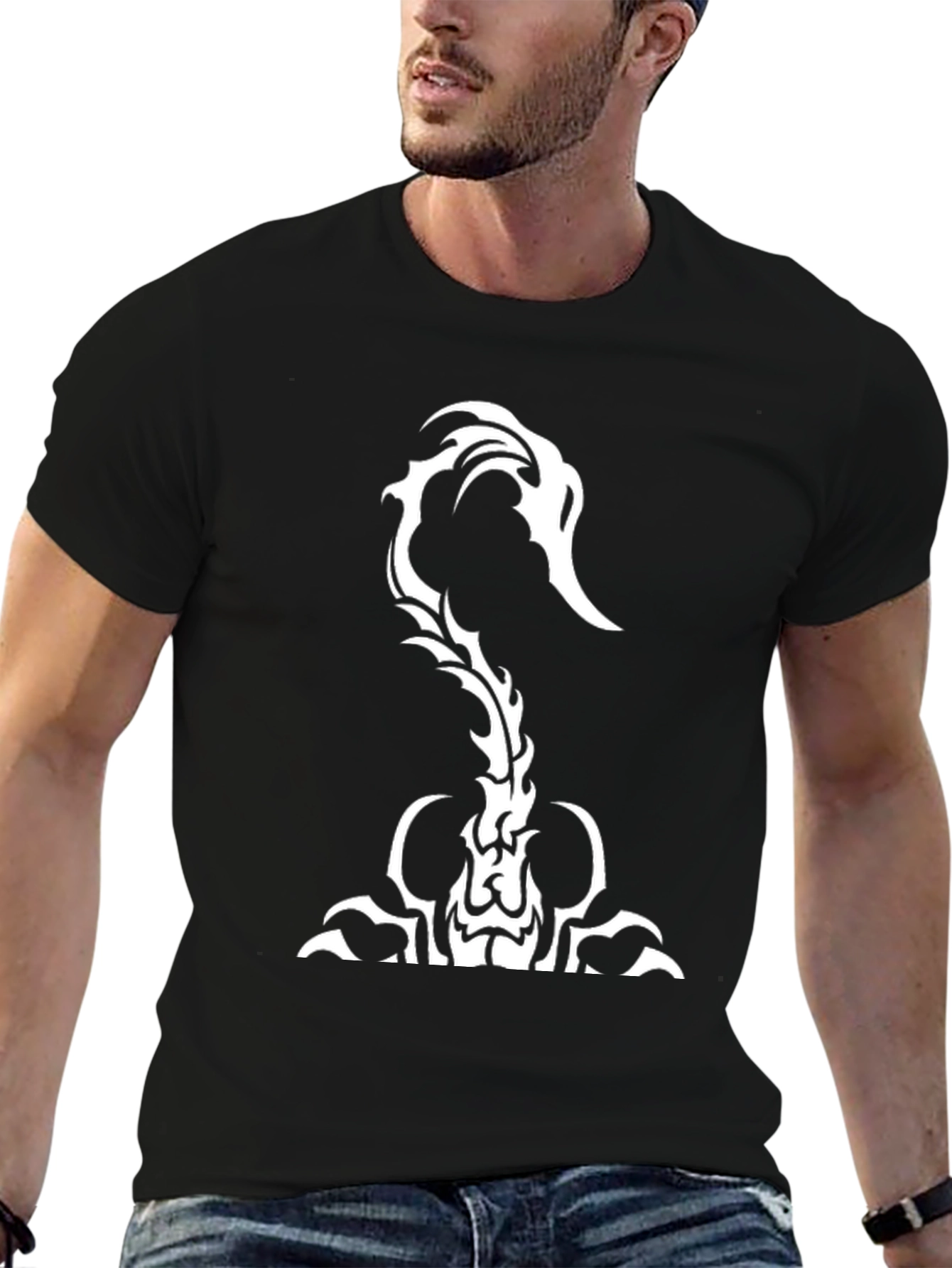 Scorpion Tail Graphic Tee - Black