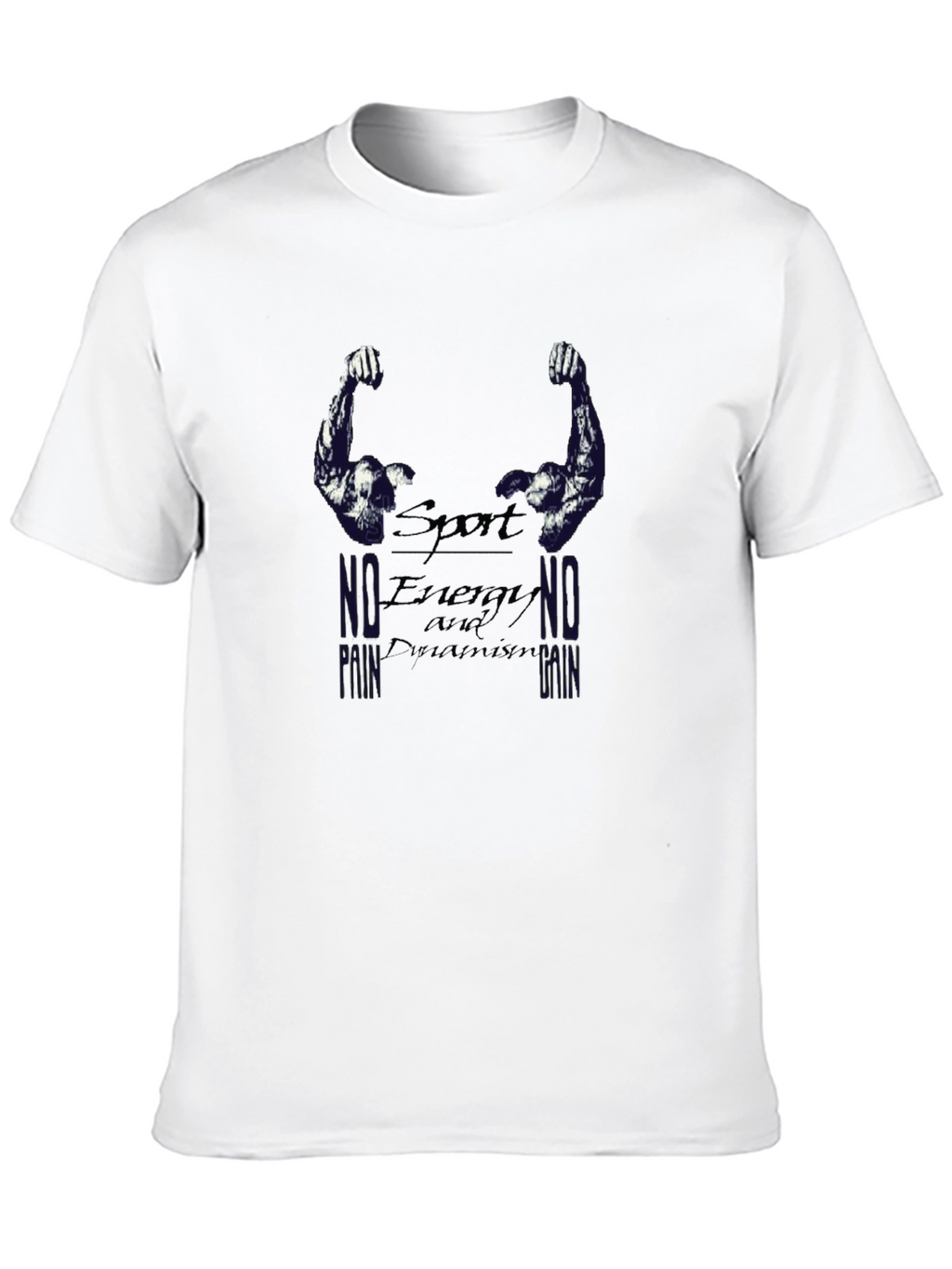 Sport Energy Dynamism Black Graphic T-Shirt