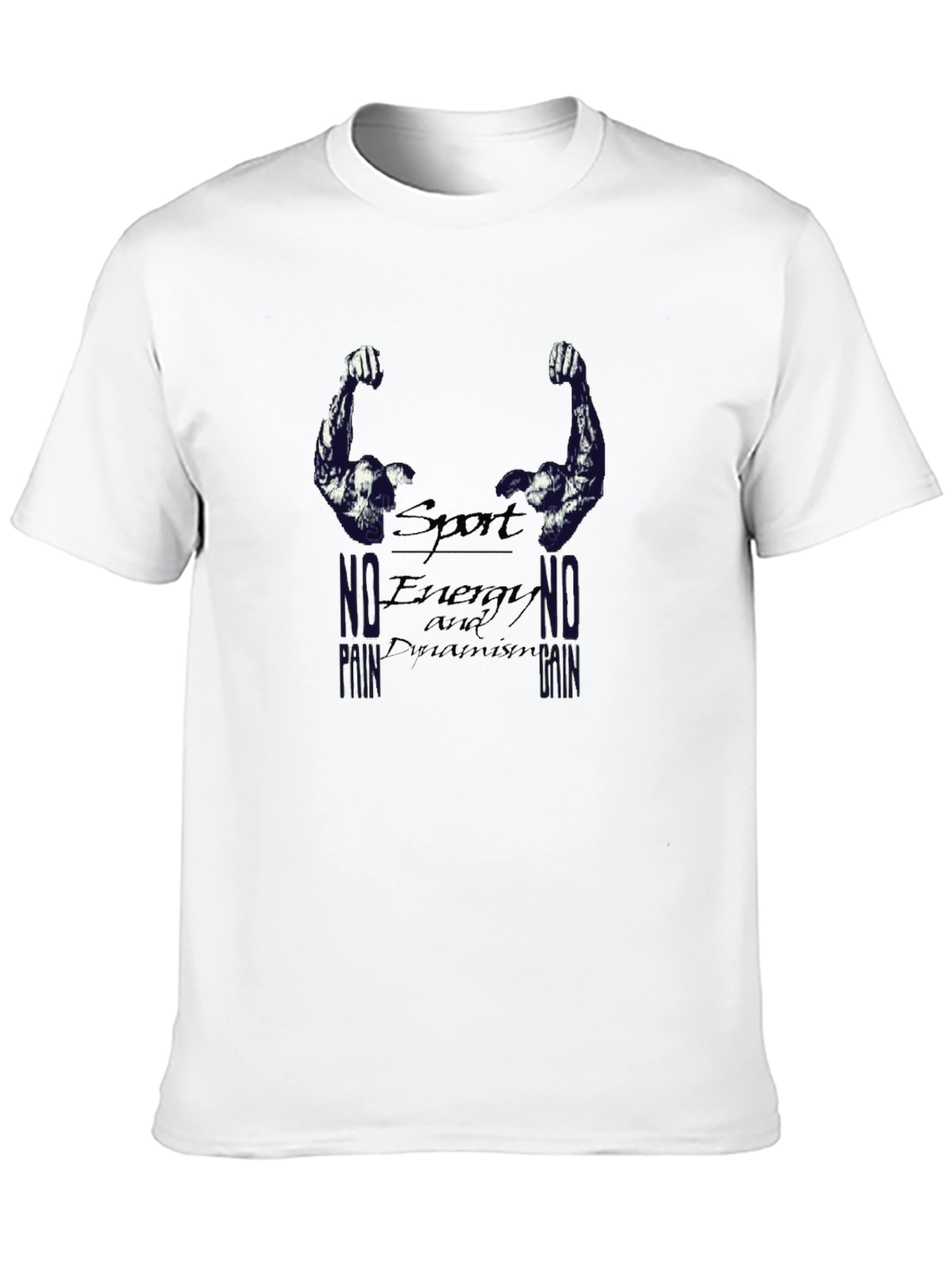 Sport Energy Dynamism Black Graphic T-Shirt
