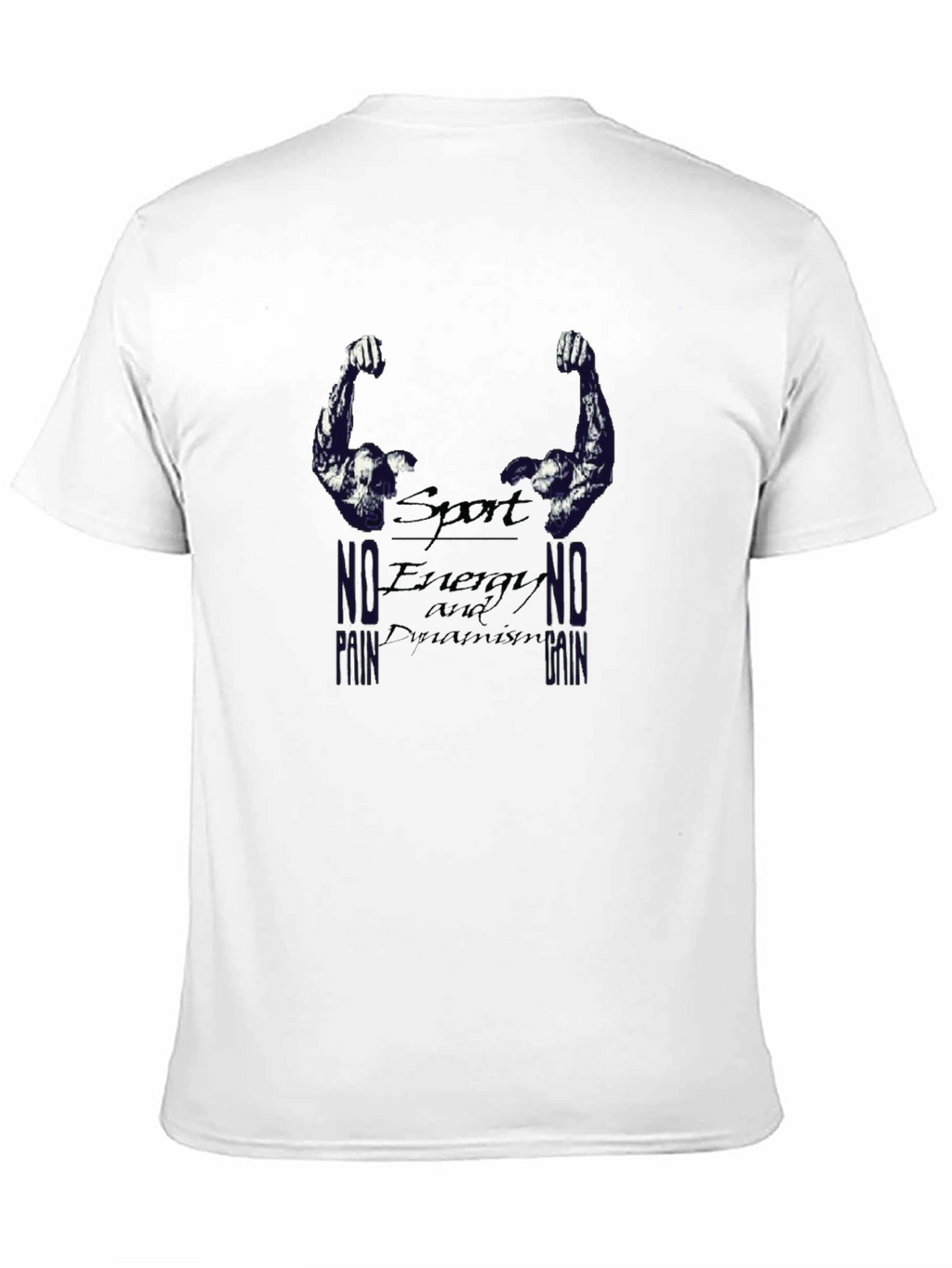Sport Energy Dynamism Black Graphic T-Shirt