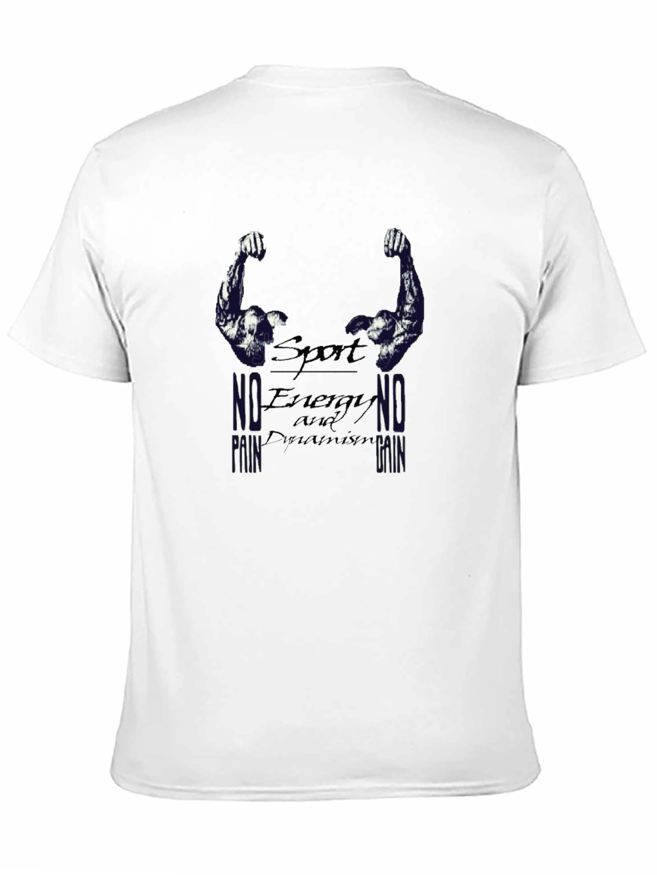 Sport Energy Dynamism Black Graphic T-Shirt