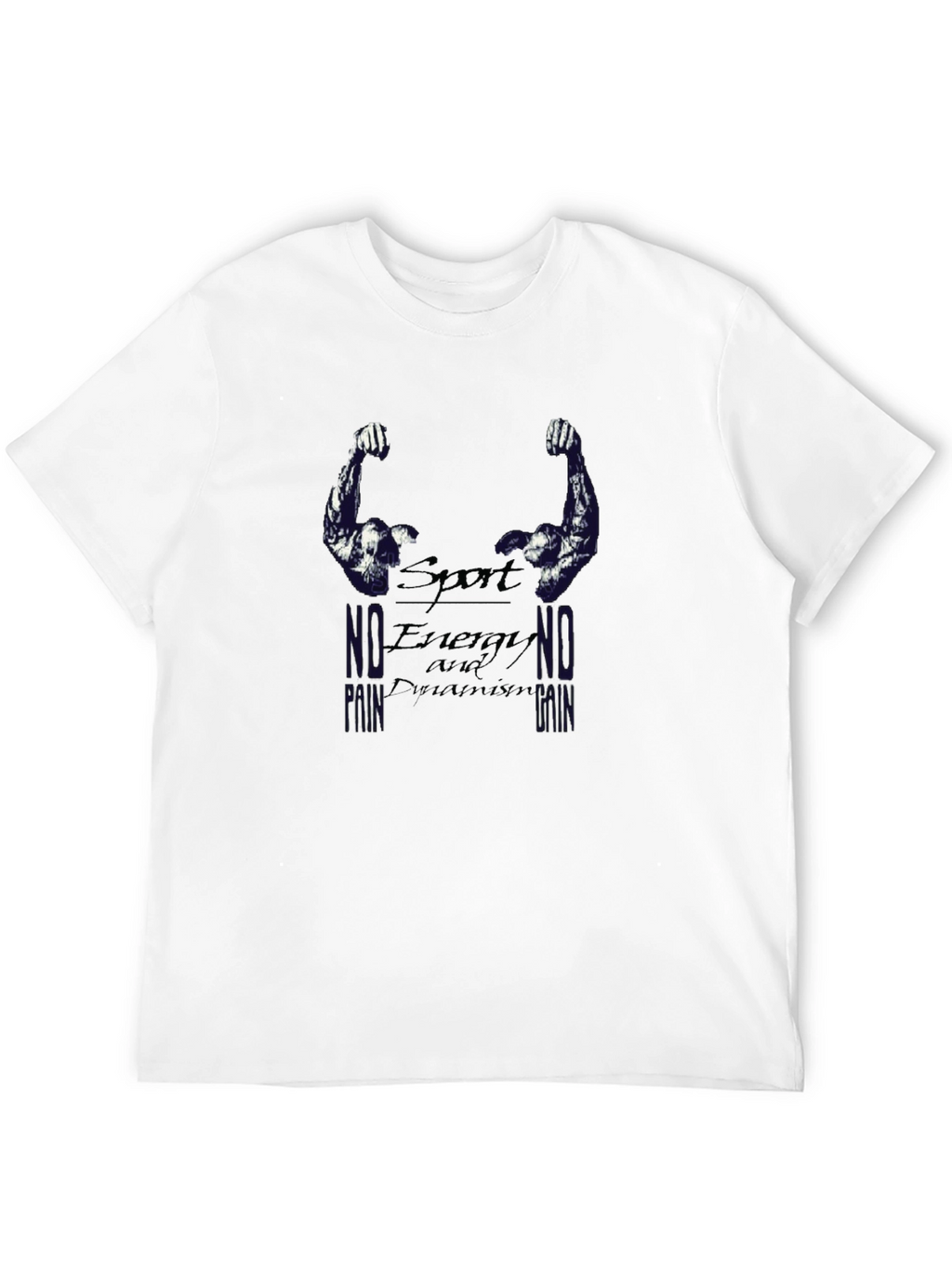 Sport Energy Dynamism Black Graphic T-Shirt