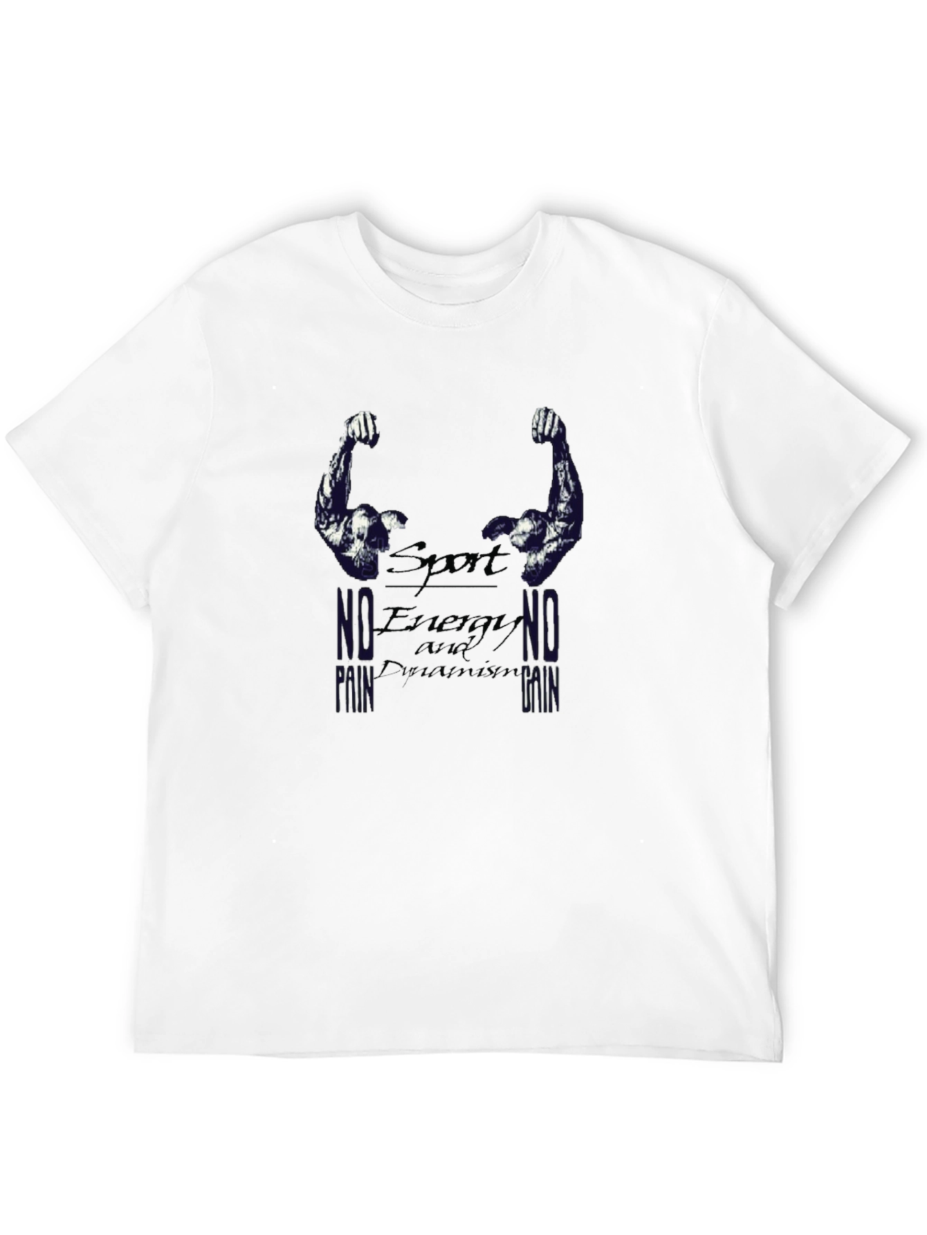 Sport Energy Dynamism Black Graphic T-Shirt
