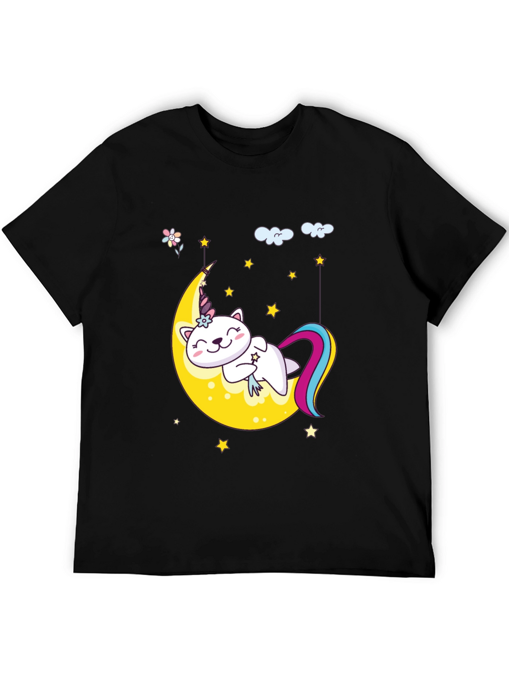 Cute Unicorn Cat Moon T-Shirt