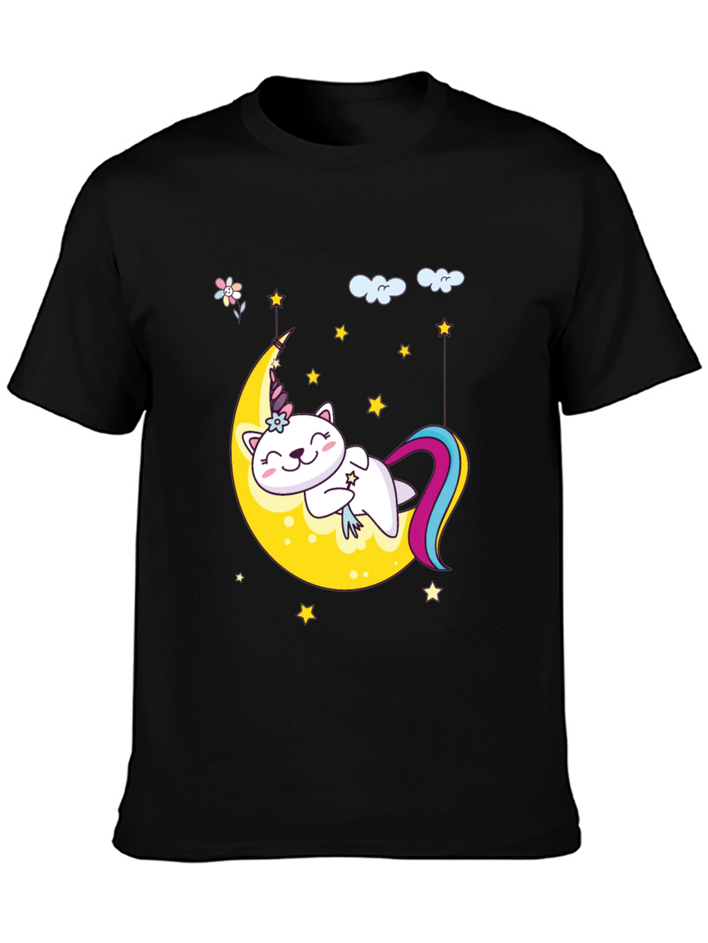 Cute Unicorn Cat Moon T-Shirt