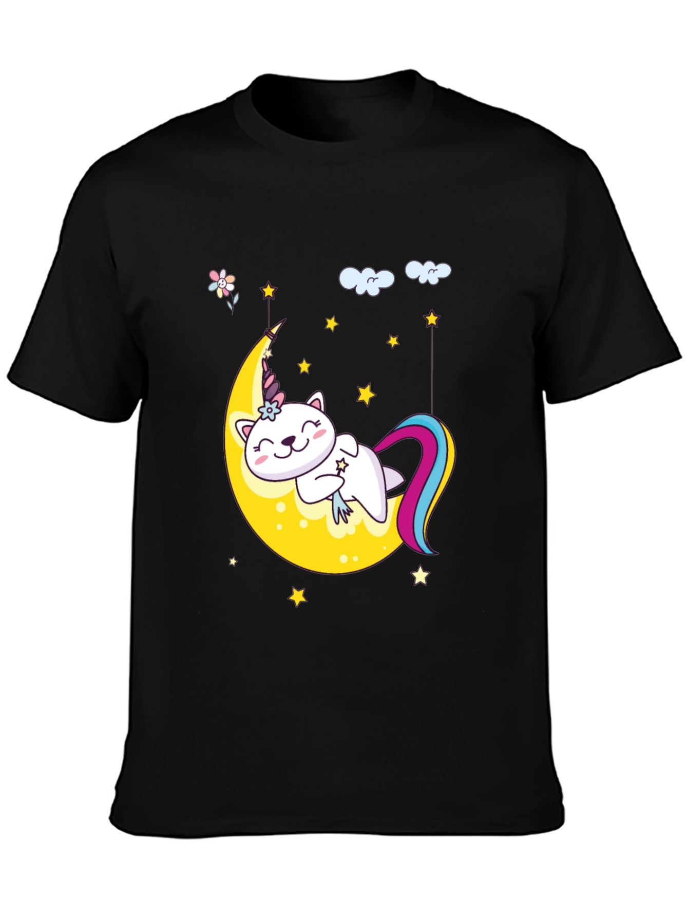 Cute Unicorn Cat Moon T-Shirt
