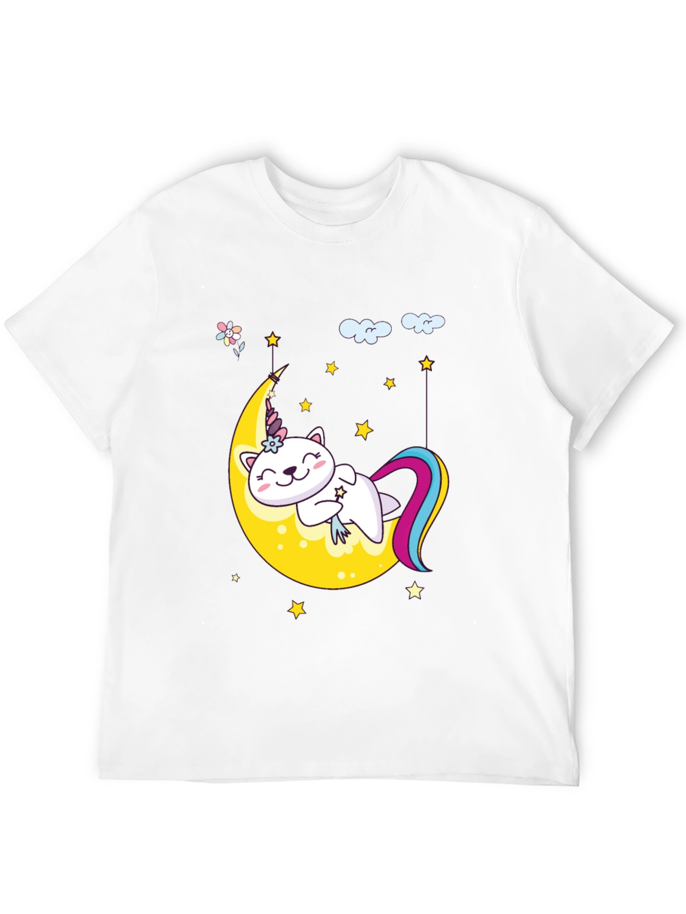 Cute Unicorn Cat Moon T-Shirt