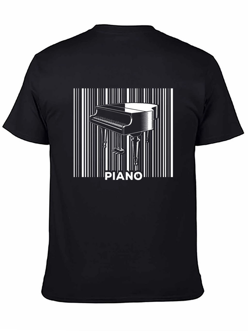 Piano Barcode T-Shirt - Music Lover Tee