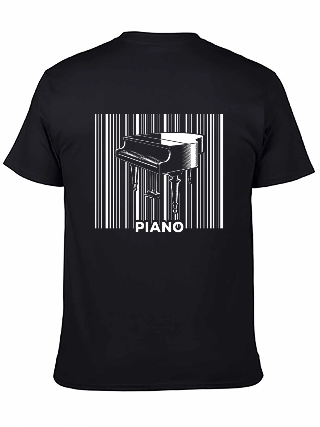 Piano Barcode T-Shirt - Music Lover Tee