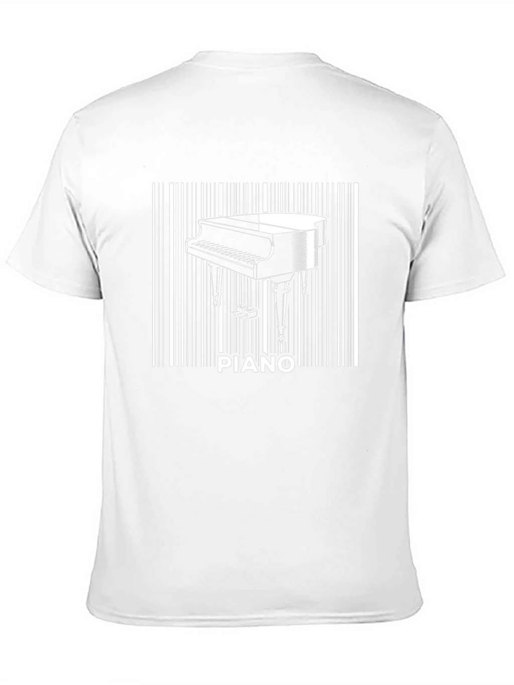 Piano Barcode T-Shirt - Music Lover Tee