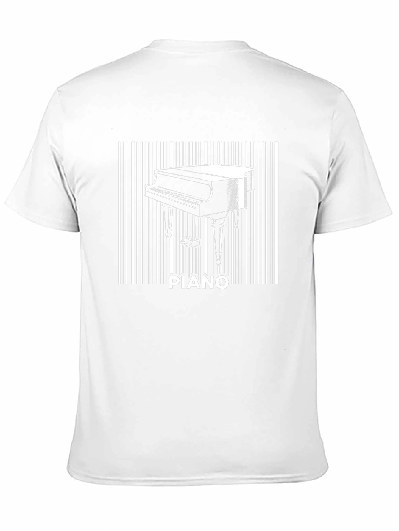 Piano Barcode T-Shirt - Music Lover Tee