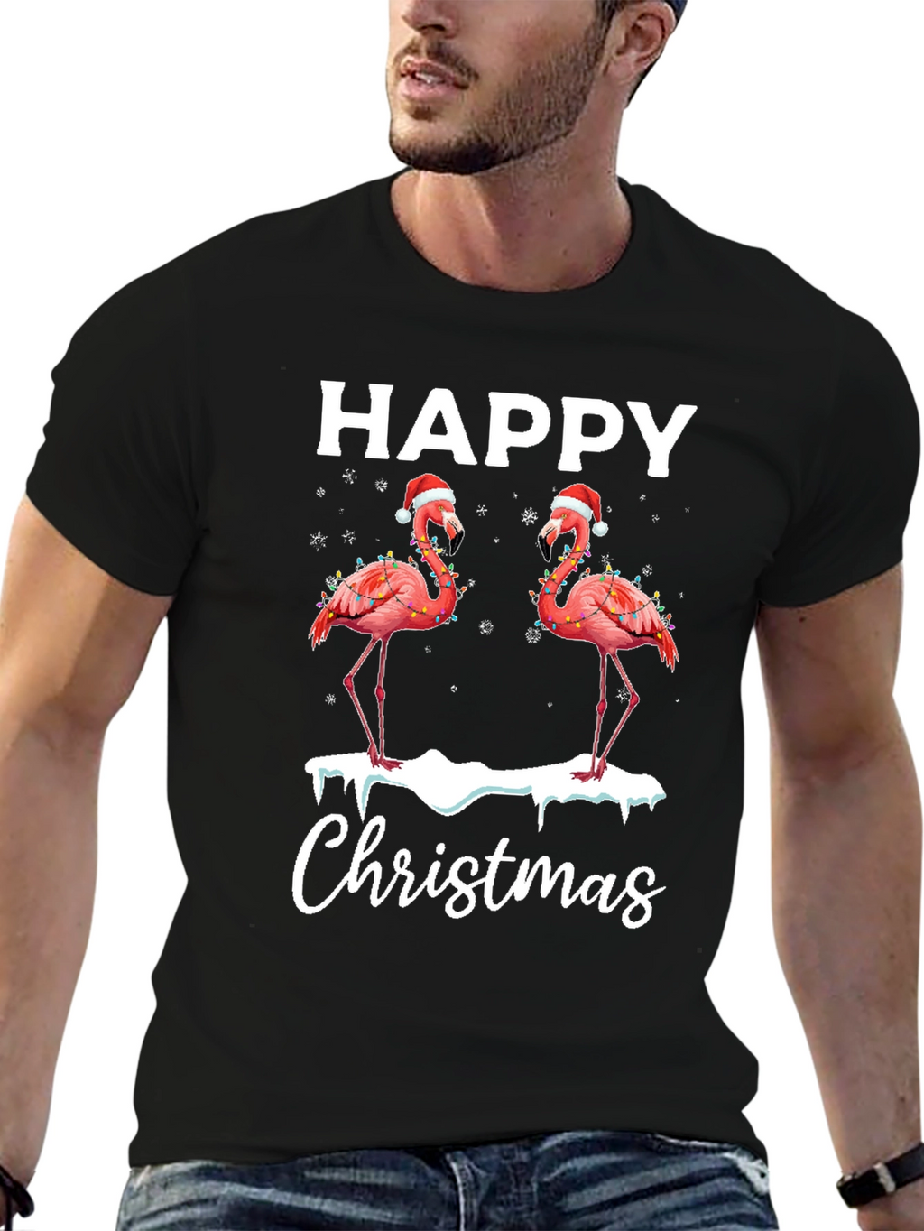 Happy Christmas Flamingo T-Shirt