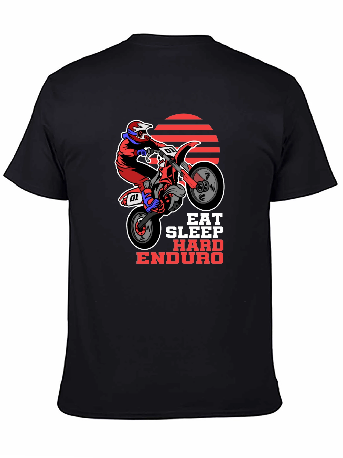 Eat Sleep Hard Enduro T-Shirt - Motorbike Design