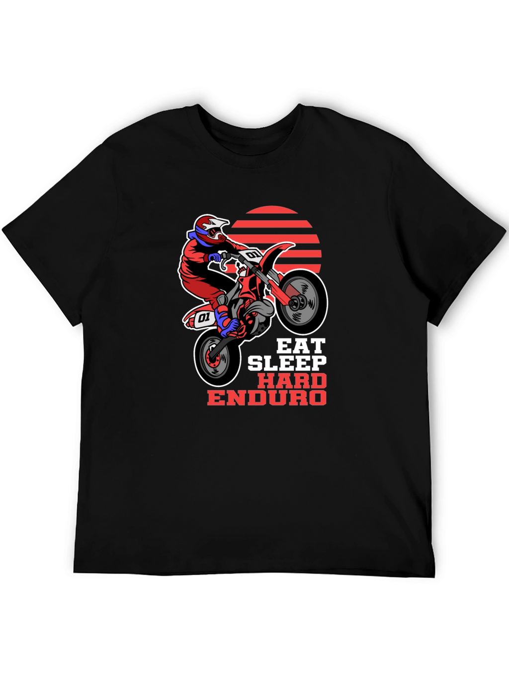 Eat Sleep Hard Enduro T-Shirt - Motorbike Design