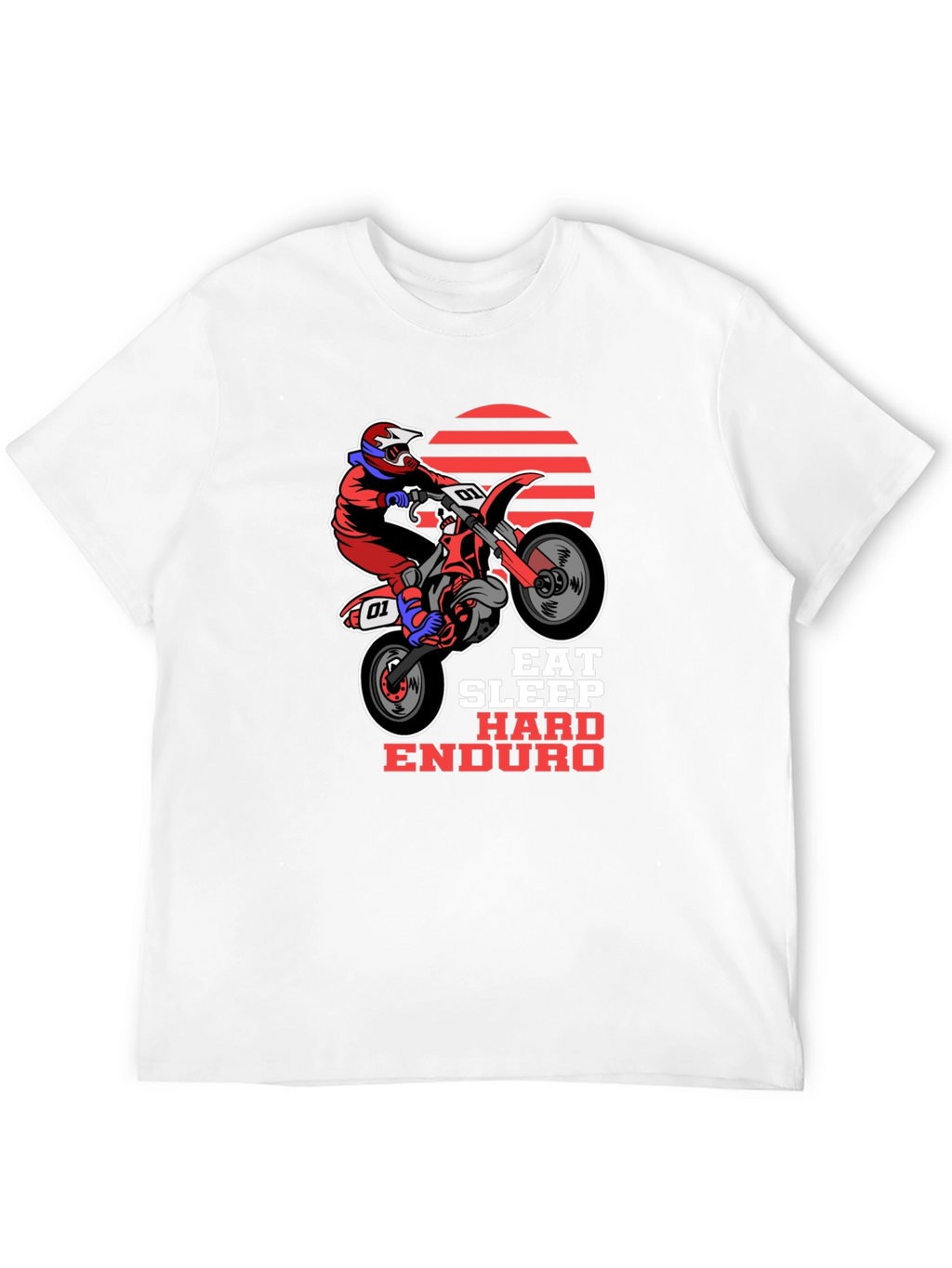 Eat Sleep Hard Enduro T-Shirt - Motorbike Design