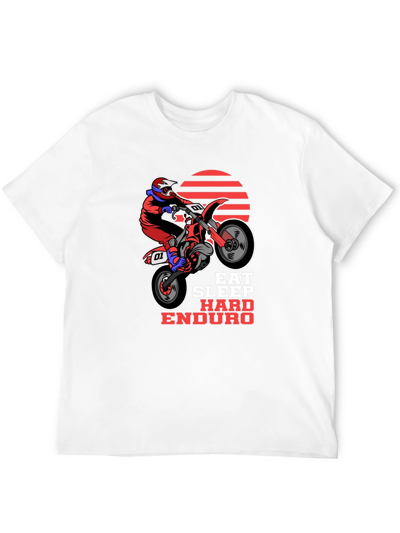 Eat Sleep Hard Enduro T-Shirt - Motorbike Design