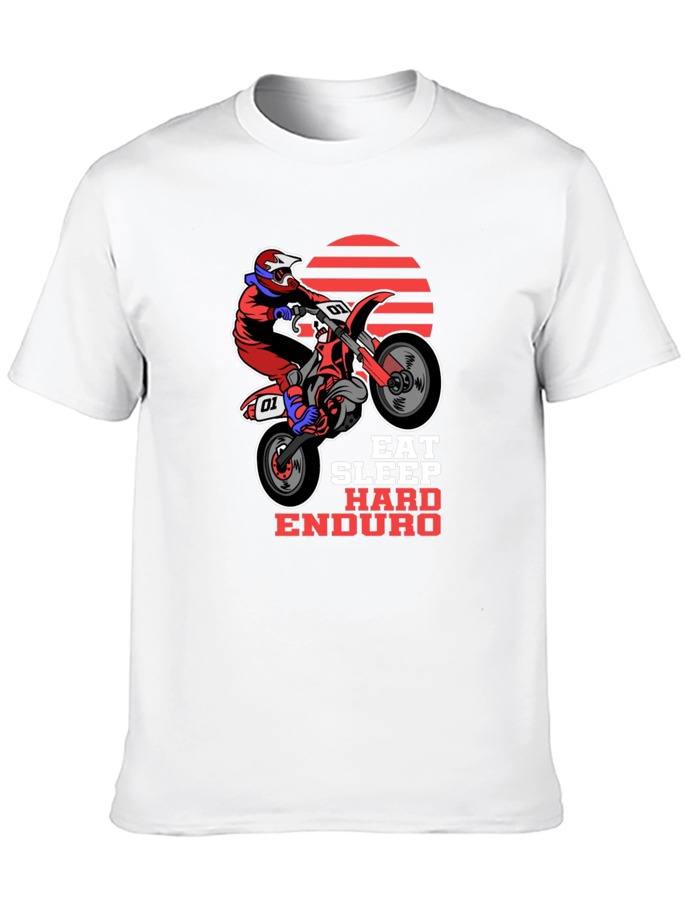 Eat Sleep Hard Enduro T-Shirt - Motorbike Design