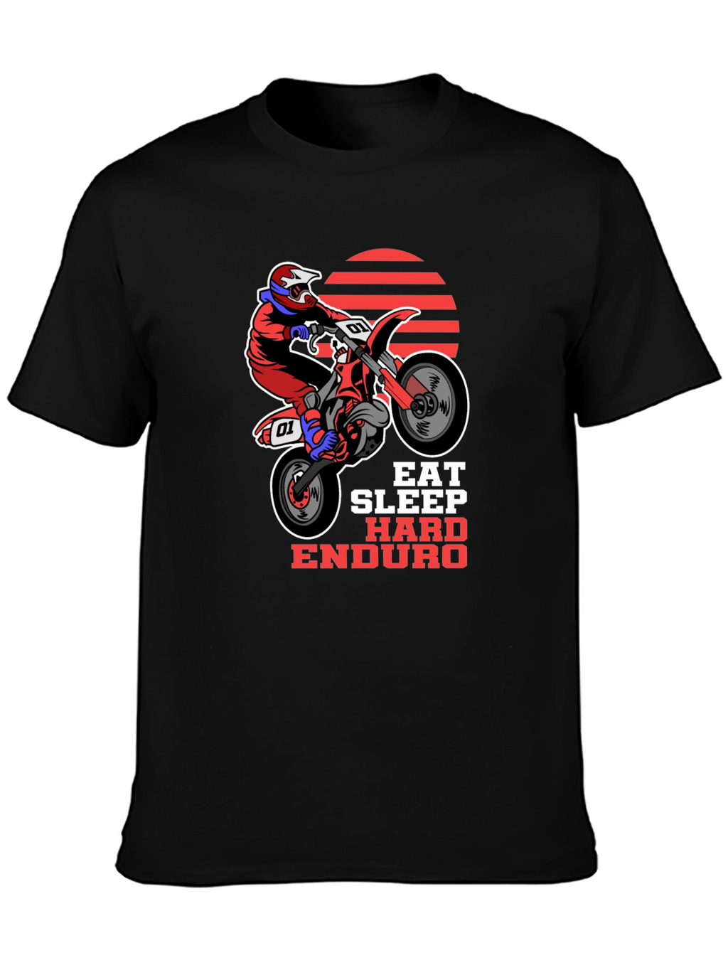 Eat Sleep Hard Enduro T-Shirt - Motorbike Design
