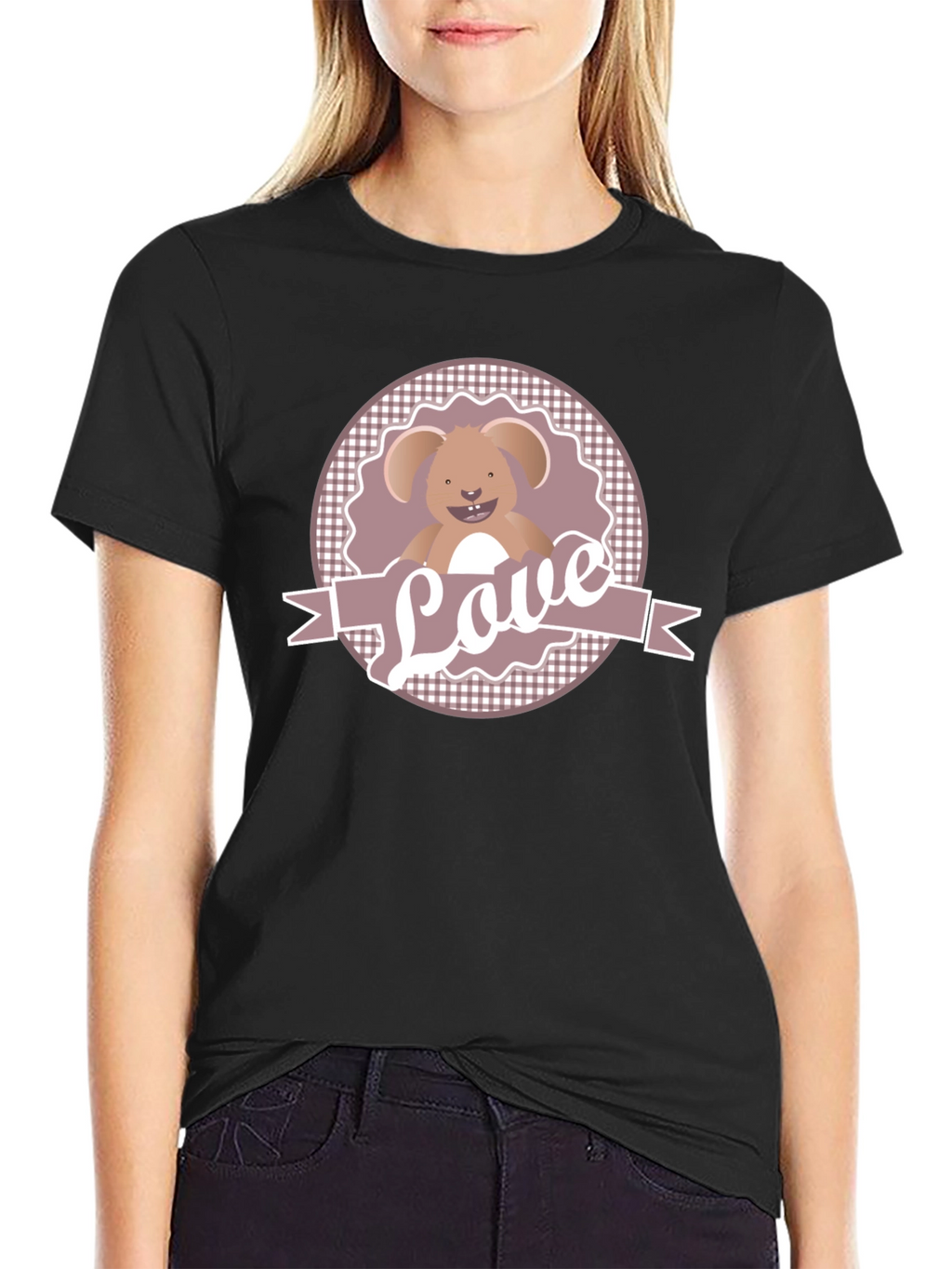 Cute Love Bunny Graphic Tee - Unisex T-Shirt