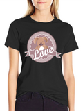 Cute Love Bunny Graphic Tee - Unisex T-Shirt