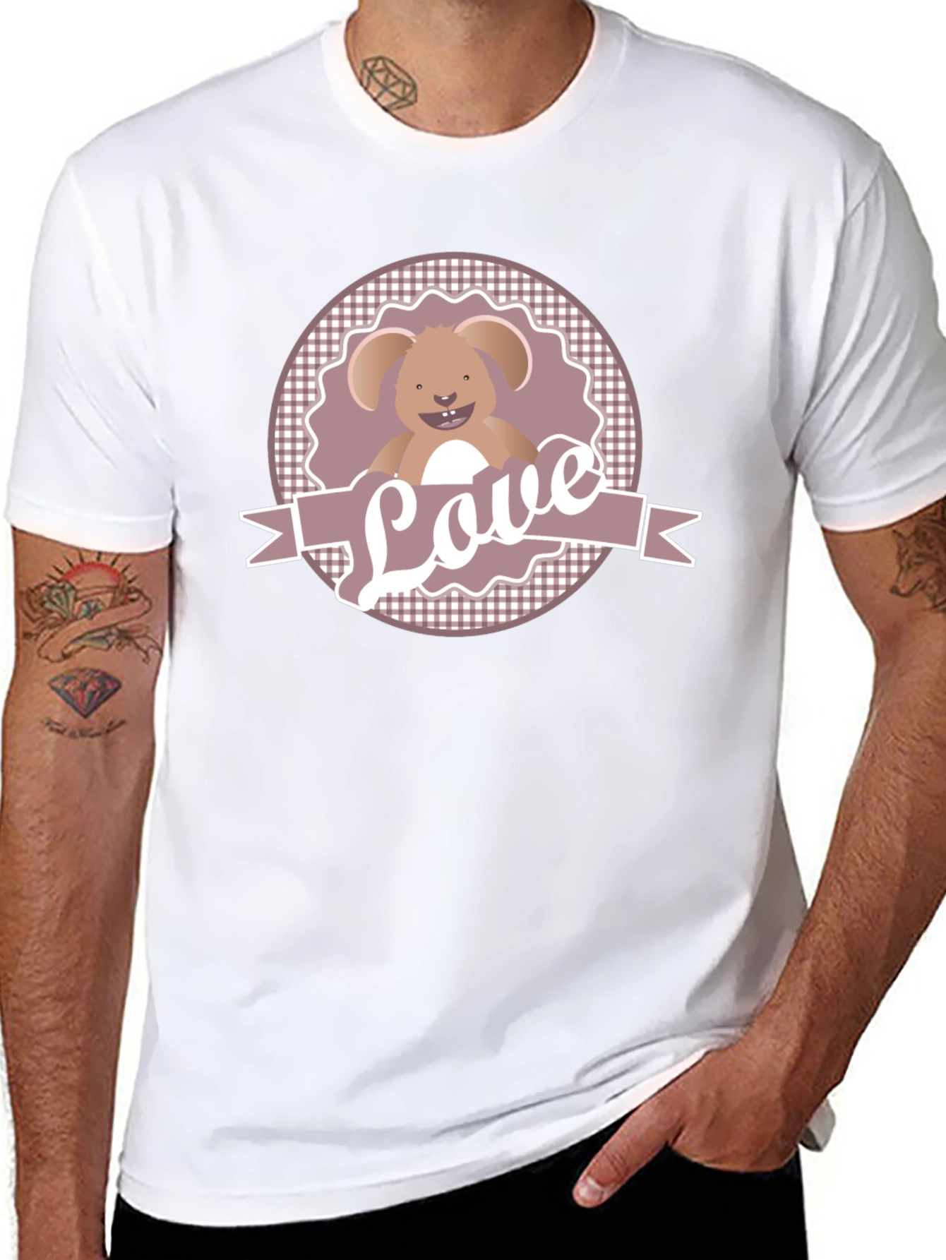 Cute Love Bunny Graphic Tee - Unisex T-Shirt