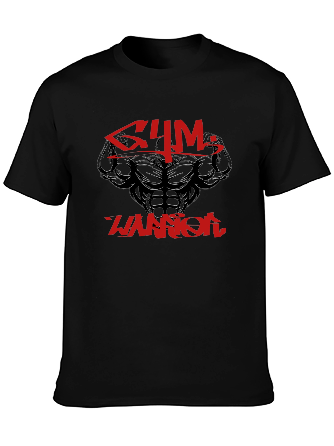 Gym Warrior Graphic T-Shirt - Black