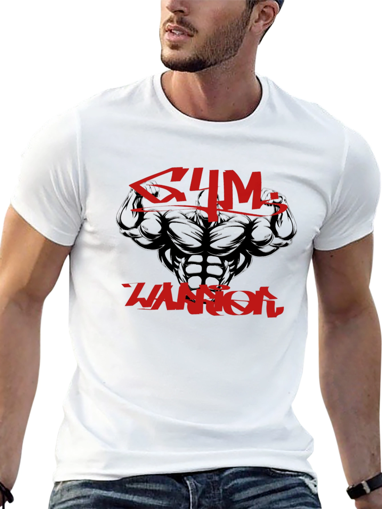 Gym Warrior Graphic T-Shirt - Black