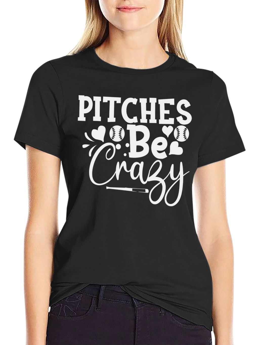 Pitches Be Crazy Graphic T-Shirt - Baseball Fan Apparel