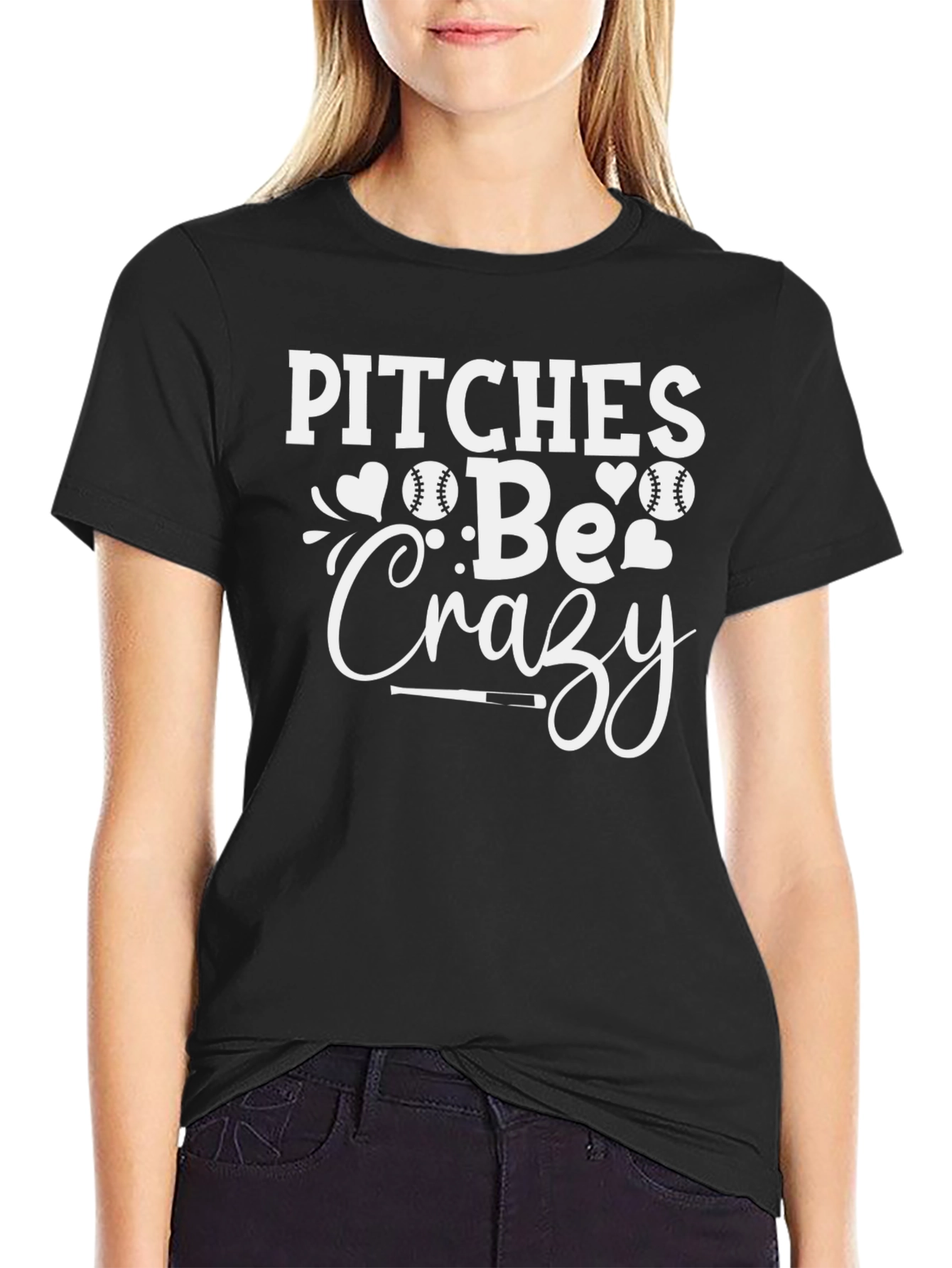 Pitches Be Crazy Graphic T-Shirt - Baseball Fan Apparel