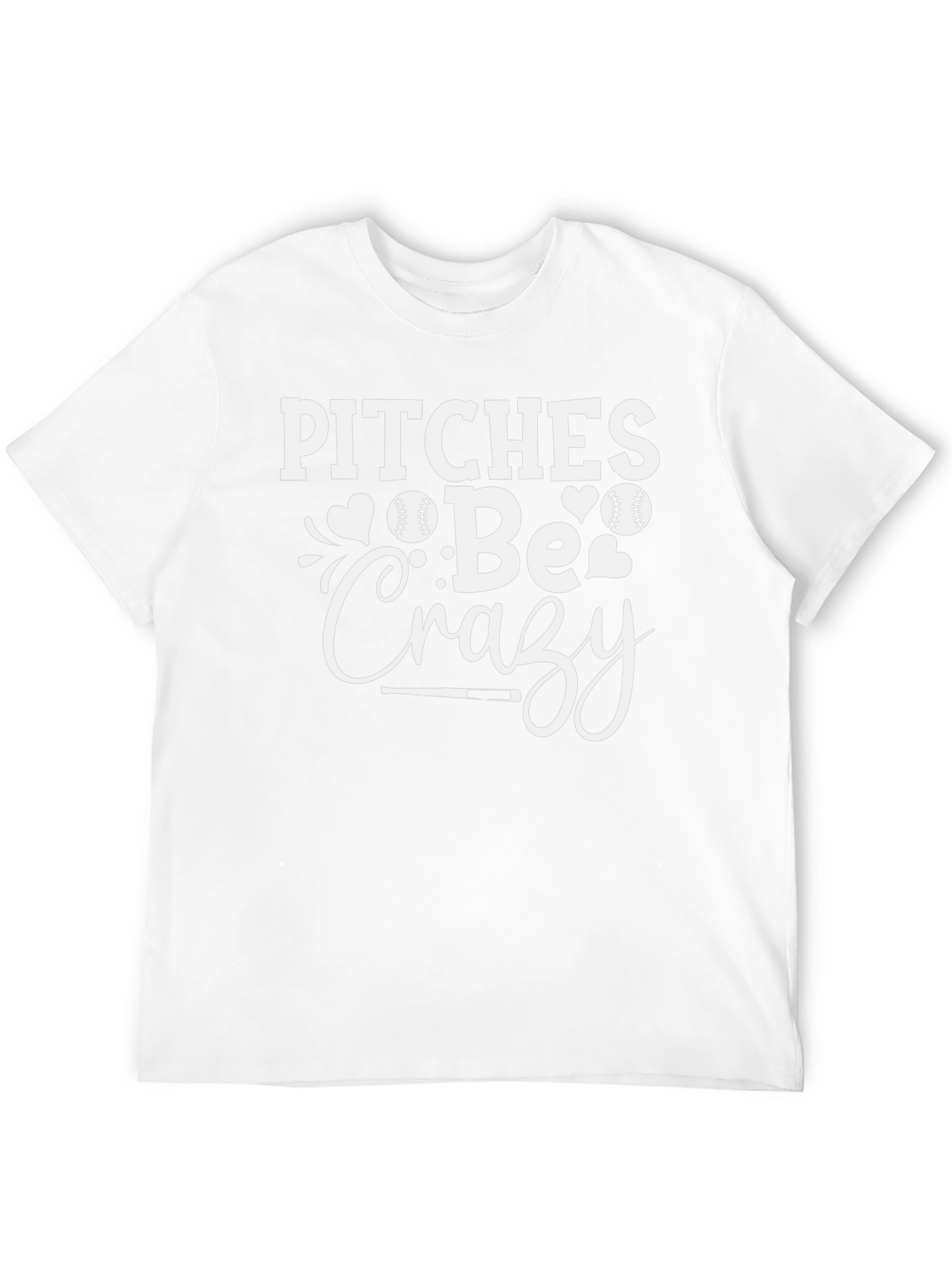 Pitches Be Crazy Graphic T-Shirt - Baseball Fan Apparel