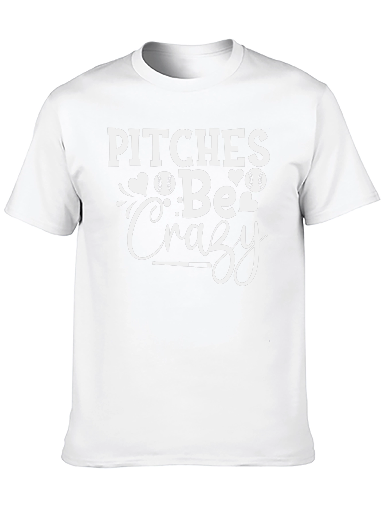 Pitches Be Crazy Graphic T-Shirt - Baseball Fan Apparel