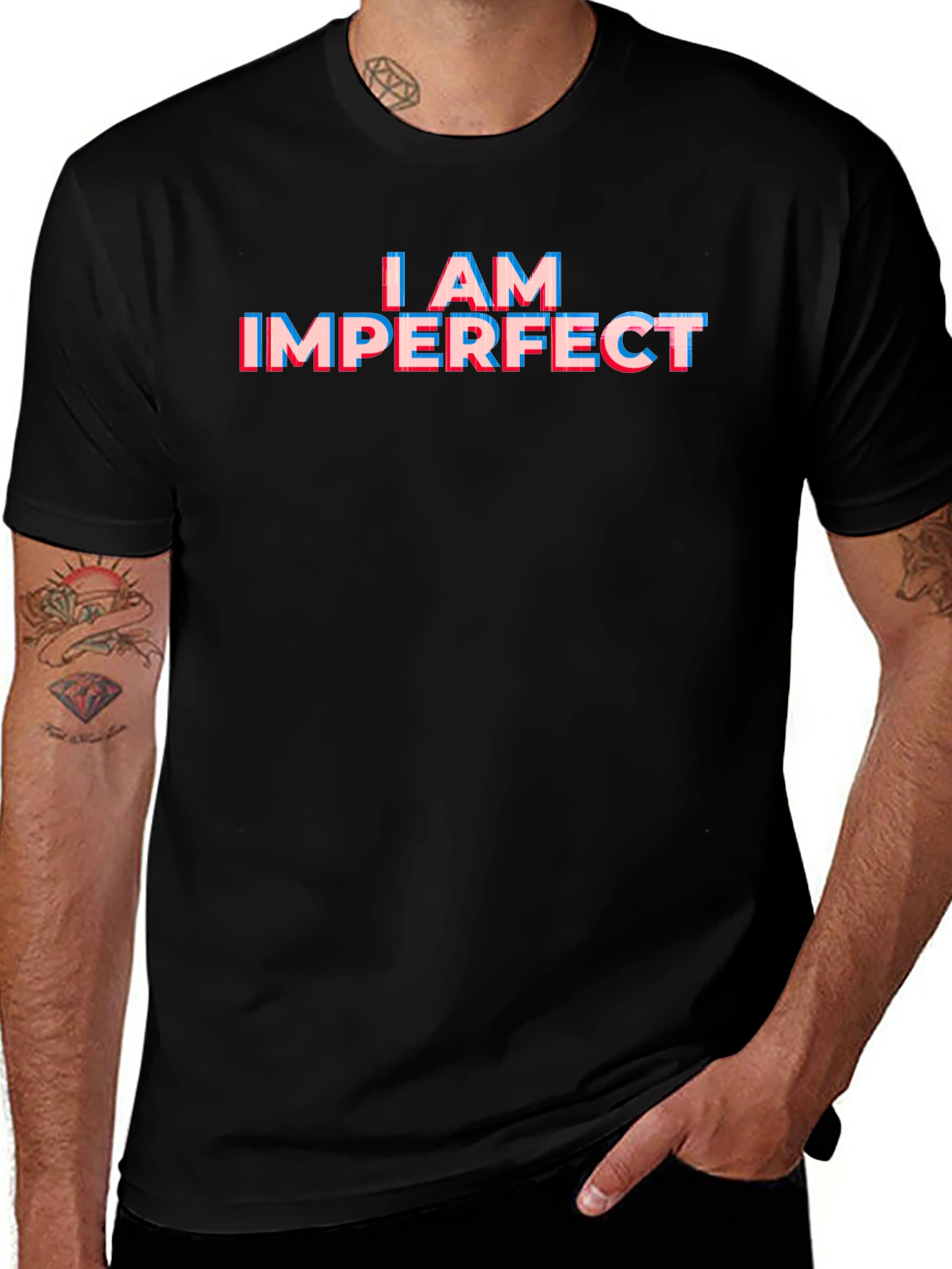 Imperfect Statement Graphic Tee - Black
