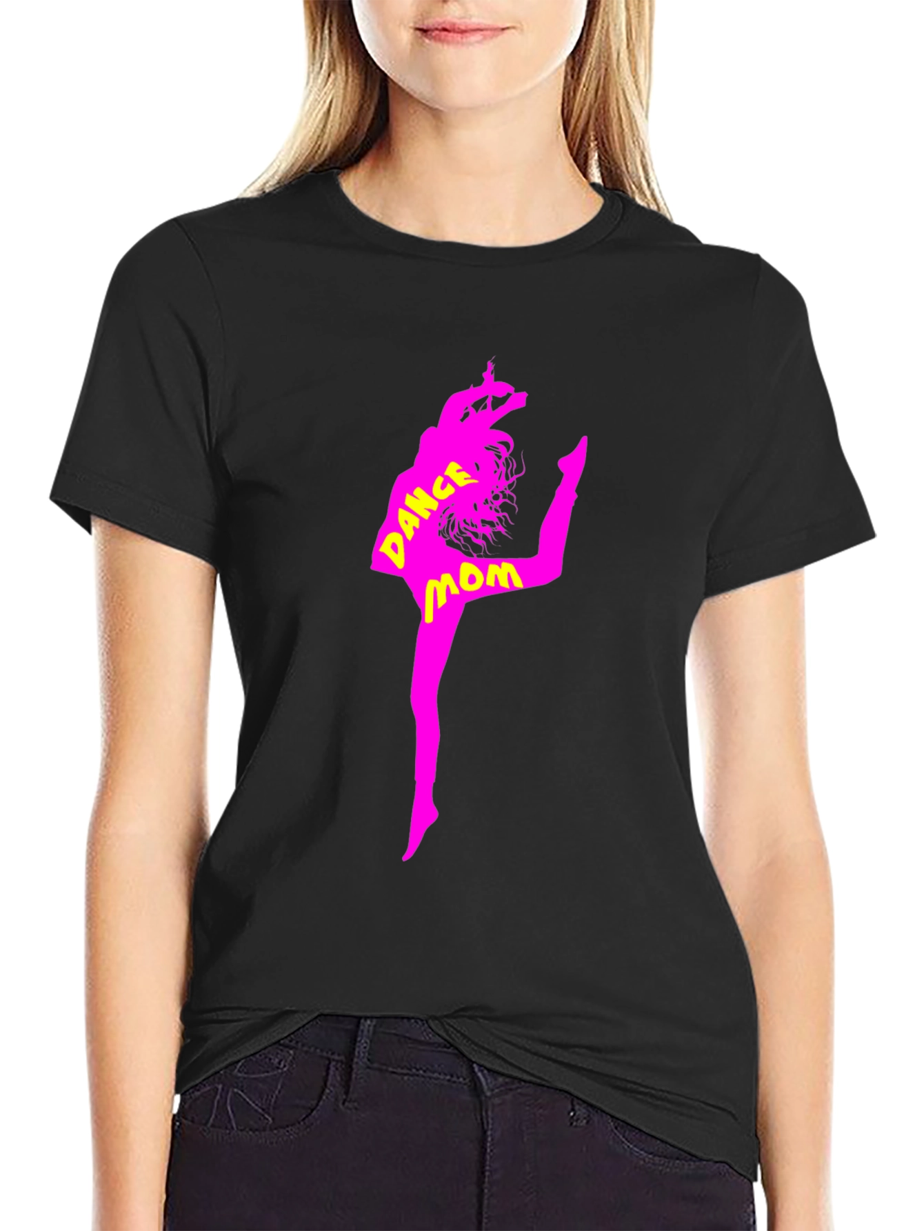 Dance Mom Graphic Tee - Black Cotton T-Shirt