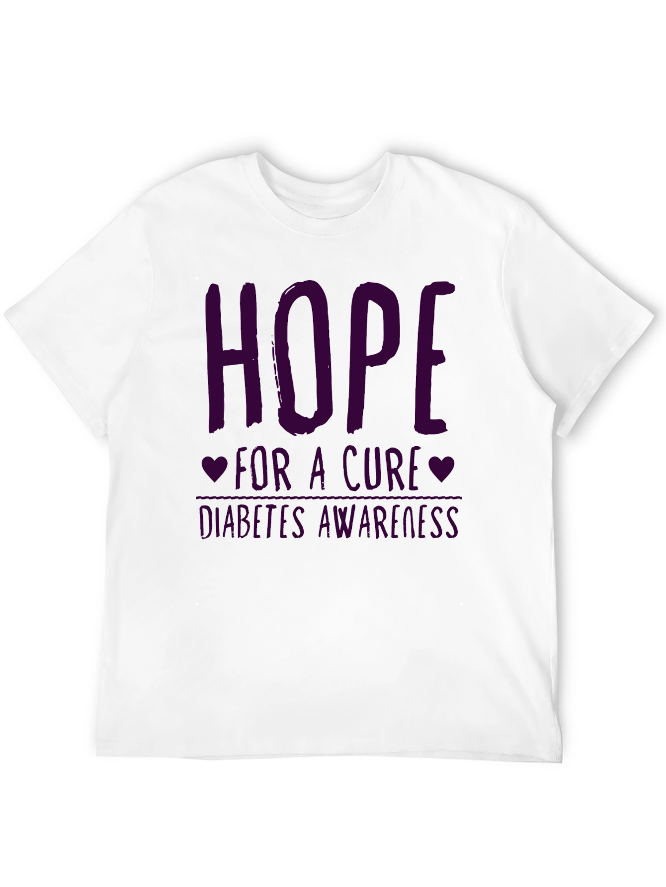 Hope for a Cure Diabetes Awareness Graphic Tee