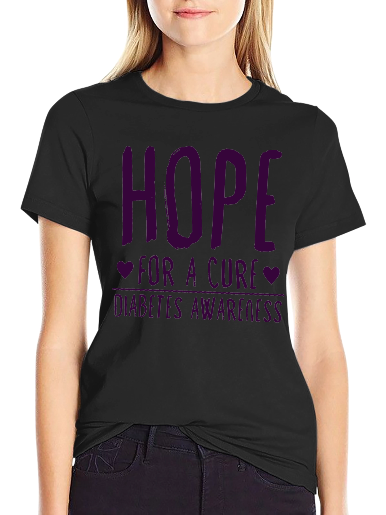 Hope for a Cure Diabetes Awareness Graphic Tee