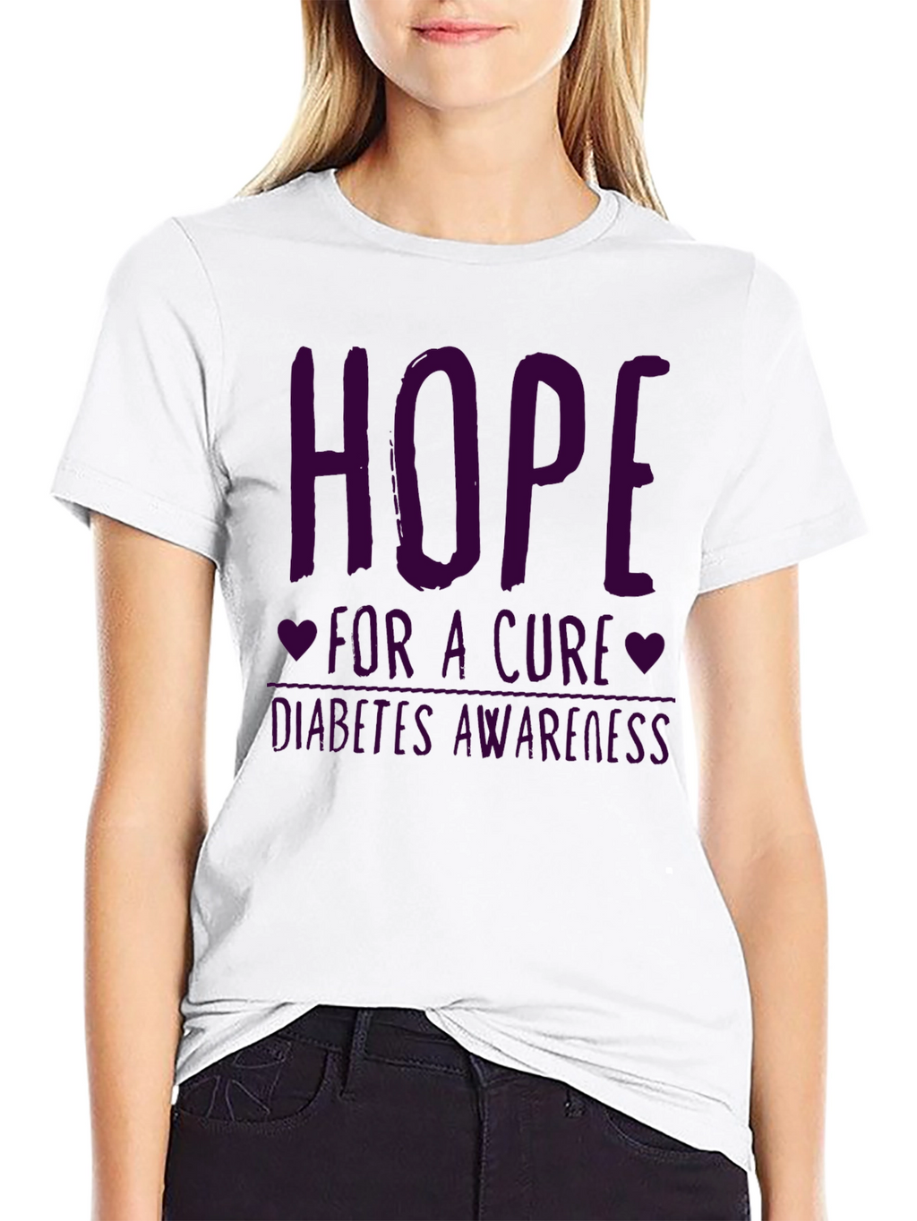 Hope for a Cure Diabetes Awareness Graphic Tee