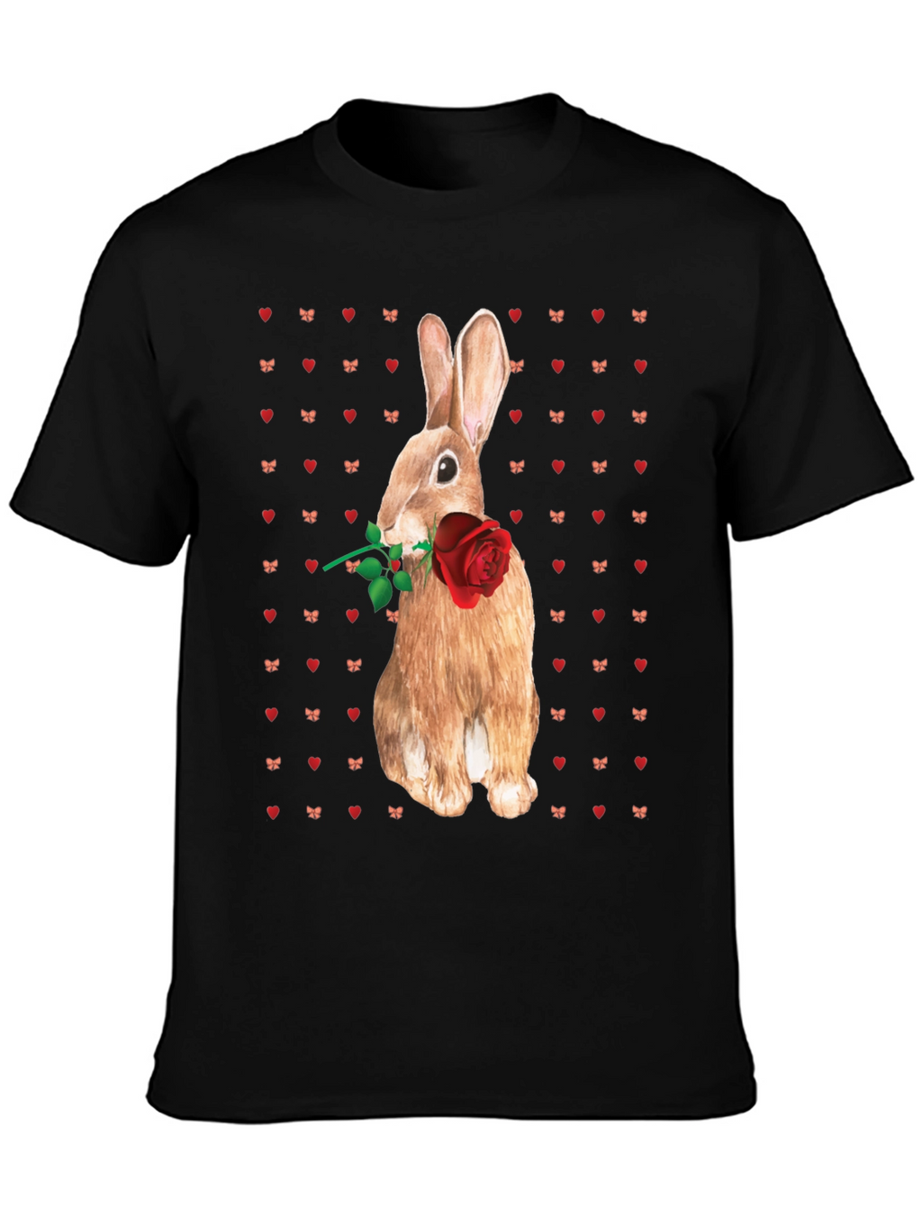 Rabbit With Rose T-Shirt