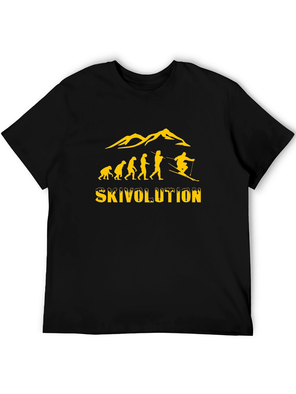 Ski Evolution Graphic Tee -  Mens Black T-Shirt