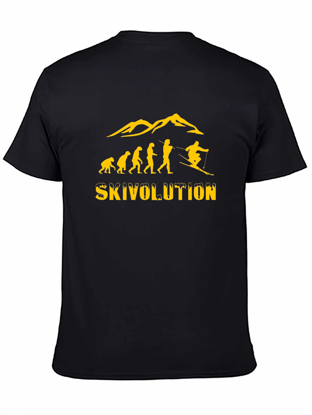 Ski Evolution Graphic Tee -  Mens Black T-Shirt