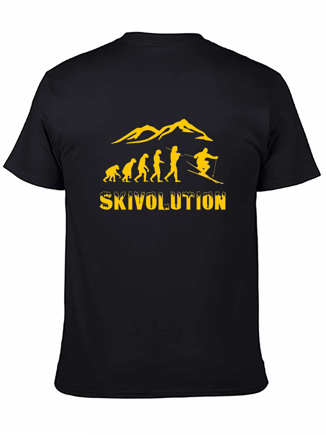 Ski Evolution Graphic Tee -  Mens Black T-Shirt