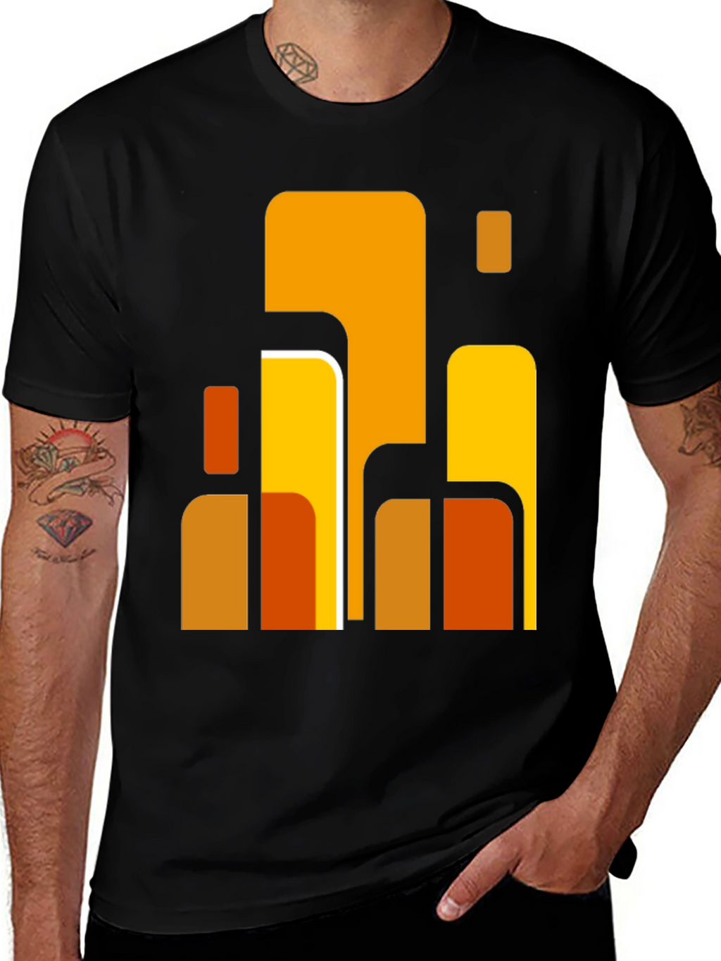 Retro Graphic Tee - Mens Black T-Shirt