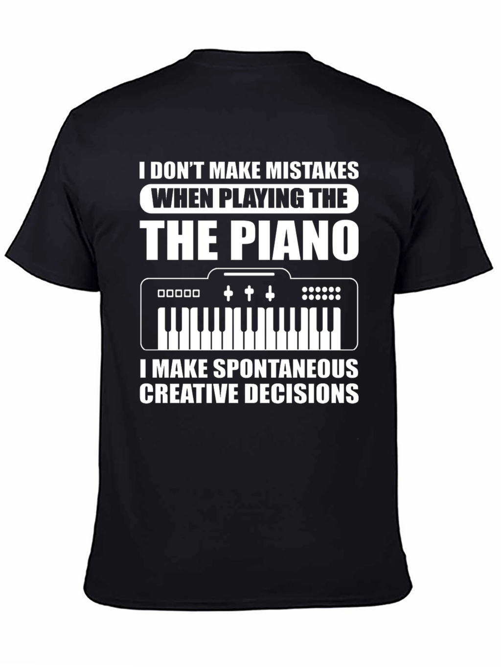 Piano Player Black Graphic Tee